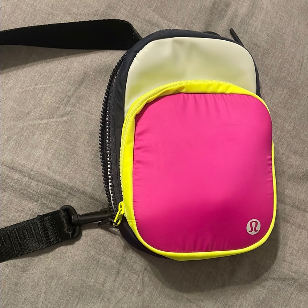 Lululemon Pink and Yellow Crossbody Bag